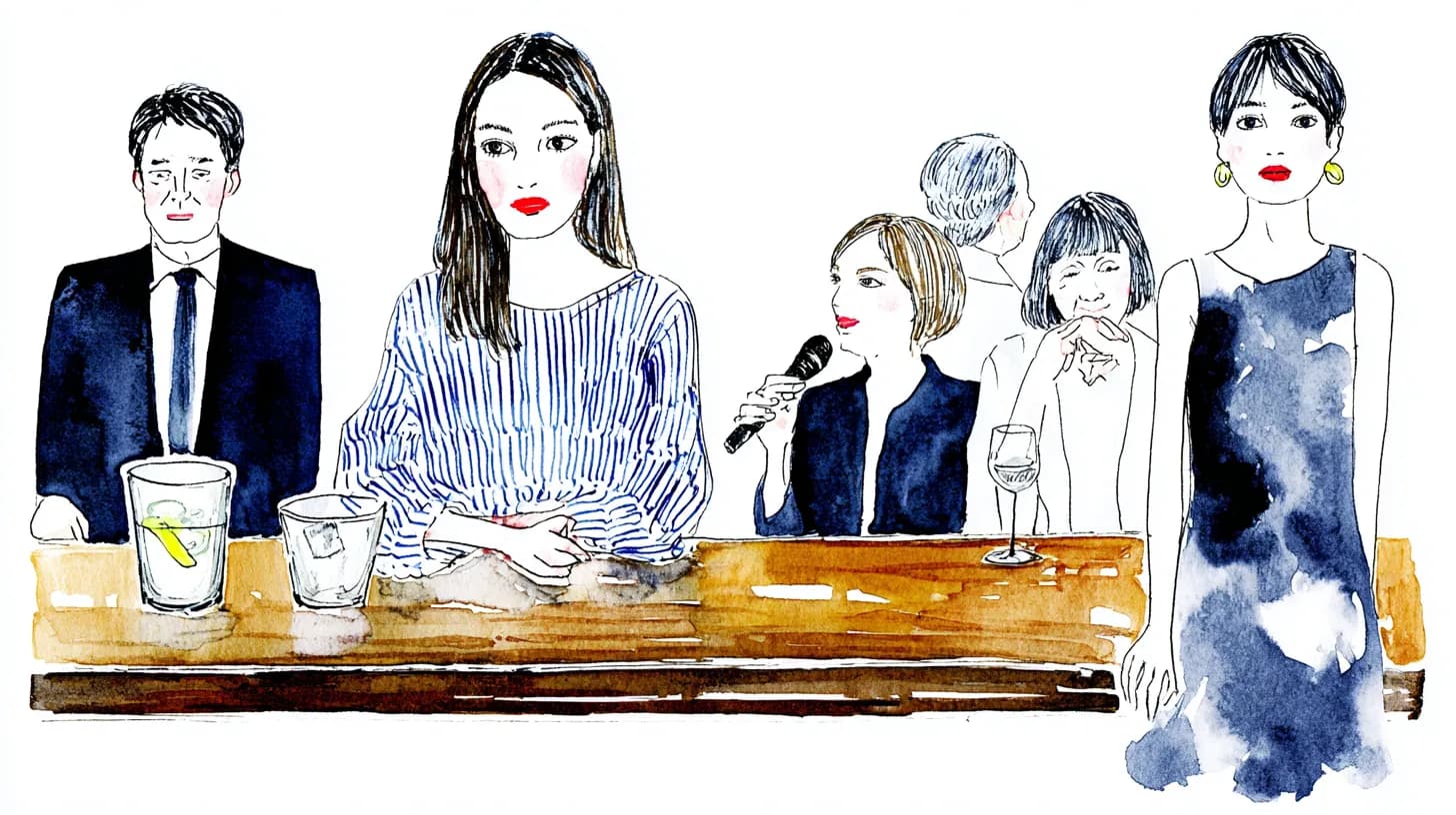 スナックで居心地の悪さを感じる女性と周囲の様子