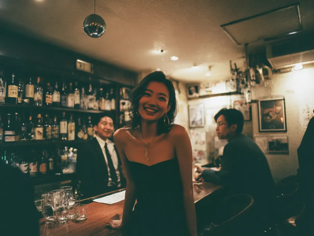 東京のスナック紅（BENI）本店の楽しそうな店内風景。